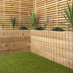 10m X 90cm Of Green PVC Plastic Coated Metal Garden Border / Fence -Outsunny Garden Zone 10m x 90cm of green pvc plastic coated metal garden border fence5056589109431 03c MP