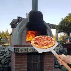 13" Pizza Oven Peel Paddle With Extra Long Wooden Handle For Wood Fired Ovens -Outsunny Garden Zone 13 pizza oven peel paddle with extra long wooden handle for wood fired ovens5060379012627 05c MP