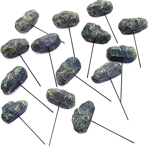 14pc Stone Effect Garden Edging - Polyresin Rock Border For Rockeries, Flower Beds, Ponds Or Lawns - Each Stone L8.9 X H5 X W5cm 3 14pc Stone Effect Garden Edging - Polyresin Rock Border For Rockeries, Flower Beds, Ponds Or Lawns - Each Stone L8.9 X H5 X W5cm - Image 3