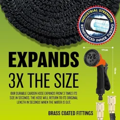 150 Ft Expandable Flexible Hosepipe Garden Hose Pipe Magic Snake + Gun Watering Outdoor -Outsunny Garden Zone 150 ft expandable flexible hosepipe garden hose pipe magic snake gun watering outdoor5056316718776 04c MP