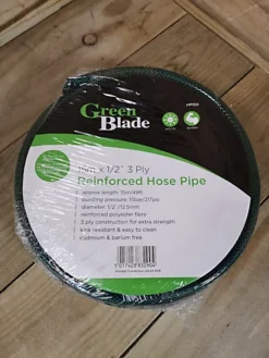 15m Reinforced Garden Hose Pipe / Hosepipe In Green