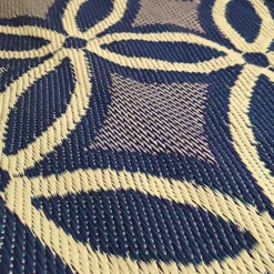 180cm X 120cm Outdoor Geometric Pattern Waterproof Rug Mat For Garden Patio In Blue 7 180cm X 120cm Outdoor Geometric Pattern Waterproof Rug Mat For Garden Patio In Blue -Outsunny Garden Zone 180cm x 120cm outdoor geometric pattern waterproof rug mat for garden patio in blue5056589111564 04c MP