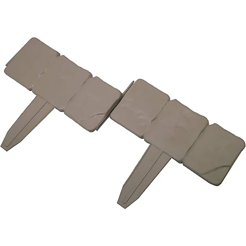 2.4m Cobble Stone Effect Lawn Edging - Weatherproof Garden Border Flower Bed Staked Fence Strips - 10 Piece, Each W24 X H10cm 2 2.4m Cobble Stone Effect Lawn Edging - Weatherproof Garden Border Flower Bed Staked Fence Strips - 10 Piece, Each W24 X H10cm - Image 2