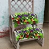 2 Tier Wood Barrel Planter With Trellis - Putty