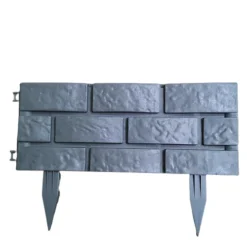 2 X 17cm 4 Piece Grey Brick Effect Garden Edging Decorative Boarder 6 2 X 17cm 4 Piece Grey Brick Effect Garden Edging Decorative Boarder -Outsunny Garden Zone 2 x 17cm 4 piece grey brick effect garden edging decorative boarder5056589109424 03c MP