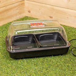 2 X 38cm Heated Seed Starter Tray Growarm 100 Propagator Kit With Two Trays Heated Indoor Seedling Planter -Outsunny Garden Zone 2 x 38cm heated seed starter tray growarm 100 propagator kit with two trays heated indoor seedling planter5056589108601 04c MP