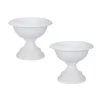 2 X 42cm Grecian Plastic Urn Garden Patio Planter Plant Pot Bowl - White