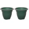 2 X 45cm Green Colour Round Bell Plant Pot Flower Planter Plastic