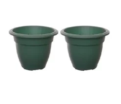 2 X 45cm Green Colour Round Bell Plant Pot Flower Planter Plastic