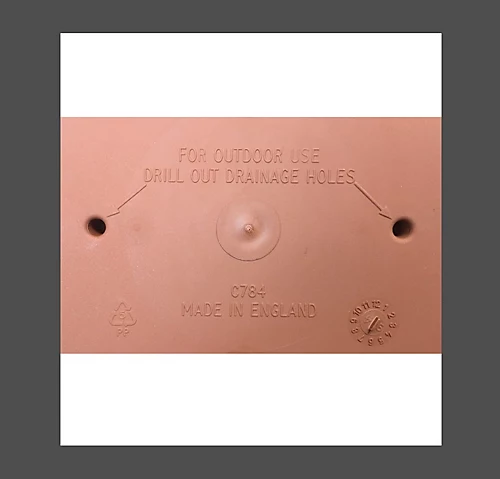 2 X 55cm Grosvenor Trough Plastic Patio Planter Rectangle 55cm Terracotta Colour 3 2 X 55cm Grosvenor Trough Plastic Patio Planter Rectangle 55cm Terracotta Colour - Image 3