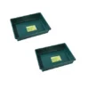 2 X Green Deep Gravel Potting Tray Garland Plant Pot Greenhouse Tray 53 X 40 X 9.5cm