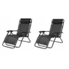 2 X Grey Zero Gravity Chair Lounger