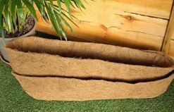 2 X Natural Coco Wall Trough Liner Cupped Shaped Coco Liner For 30 Inch Wall Basket -Outsunny Garden Zone 2 x natural coco wall trough liner cupped shaped coco liner for 30 inch wall basket5060950101115 03c MP