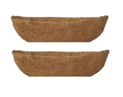2 X Natural Coco Wall Trough Liner Cupped Shaped Coco Liner For 30 Inch Wall Basket -Outsunny Garden Zone 2 x natural coco wall trough liner cupped shaped coco liner for 30 inch wall basket5060950101115 04c MP