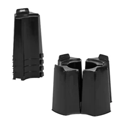 2 X Slimline 100L Black Water Butt With Stand & Filler Pipe -Outsunny Garden Zone 2 x slimline 100l black water butt with stand filler pipe5060950100354 03c MP