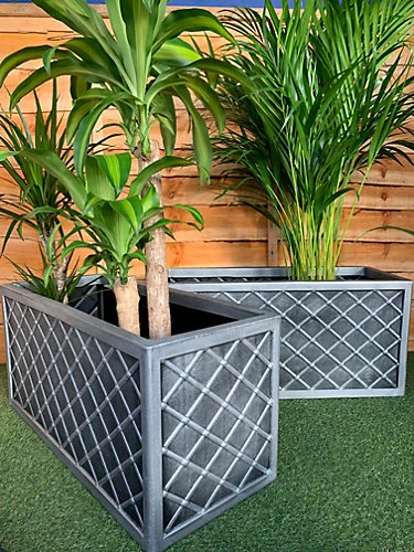 2 X Strata 70cm Lazio Trough GN699-PEW-ST Grey Trough 2 2 X Strata 70cm Lazio Trough GN699-PEW-ST Grey Trough - Image 2