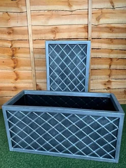 2 X Strata 70cm Lazio Trough GN699-PEW-ST Grey Trough 6 2 X Strata 70cm Lazio Trough GN699-PEW-ST Grey Trough -Outsunny Garden Zone 2 x strata 70cm lazio trough gn699 pew st grey trough2500004547054 03c MP