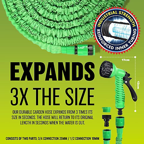 200ft Expandable Flexible Hosepipe Garden Hose Pipe Magic Snake With Gun Watering Outdoor 4 200ft Expandable Flexible Hosepipe Garden Hose Pipe Magic Snake With Gun Watering Outdoor - Image 4