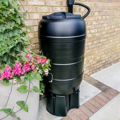 210L Water Butt Set Includes, Includes Tap, Lockable Lid, Stand And Downpipe Filler Kit