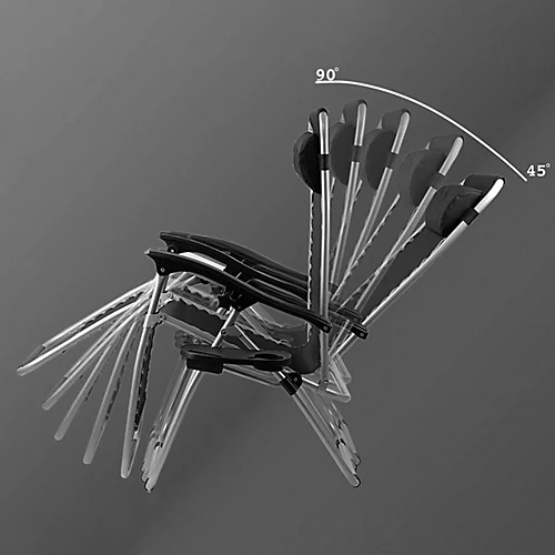 2x GardenCo Black Zero Gravity Recliners Chairs - Reclining Garden Sun Lounger Or Camping With Side Tables 2 2x GardenCo Black Zero Gravity Recliners Chairs - Reclining Garden Sun Lounger Or Camping With Side Tables - Image 2