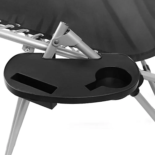 2x GardenCo Black Zero Gravity Recliners Chairs - Reclining Garden Sun Lounger Or Camping With Side Tables 4 2x GardenCo Black Zero Gravity Recliners Chairs - Reclining Garden Sun Lounger Or Camping With Side Tables - Image 4