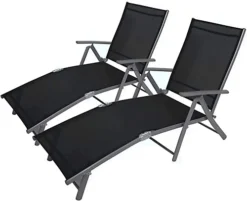 2x Reclining Sun Loungers Garden Furniture -Outsunny Garden Zone 2x reclining sun loungers garden furniture5055959707000 04c MP