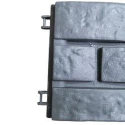 3 X 17cm 4 Piece Grey Brick Effect Garden Edging Decorative Boarder -Outsunny Garden Zone 3 x 17cm 4 piece grey brick effect garden edging decorative boarder5056589109370 04c MP