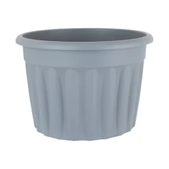 3 X Wham Vista 60cm Round Recycled Plastic Planter Upcycle Grey 6 3 X Wham Vista 60cm Round Recycled Plastic Planter Upcycle Grey -Outsunny Garden Zone 3 x wham vista 60cm round recycled plastic planter upcycle grey5057604465808 03c MP