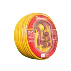 30m Garden Hosepipe / Hose Pipe Gold Yellow Spray Gun Set