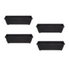 4 X 60cm Slim Plastic Venetian Window Box Trough Planter Pot Black Colour