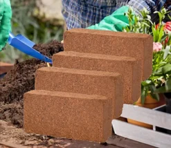4 X Coco Peat Brick Coir Compost Block 10L Coconut Potting Fibre Compressed Soil