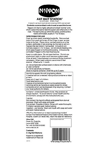 4 X Nippon Ant Nest Bait Station Twin Pack Ant Nest Killer Liquid Insecticide Bait 2 4 X Nippon Ant Nest Bait Station Twin Pack Ant Nest Killer Liquid Insecticide Bait - Image 2