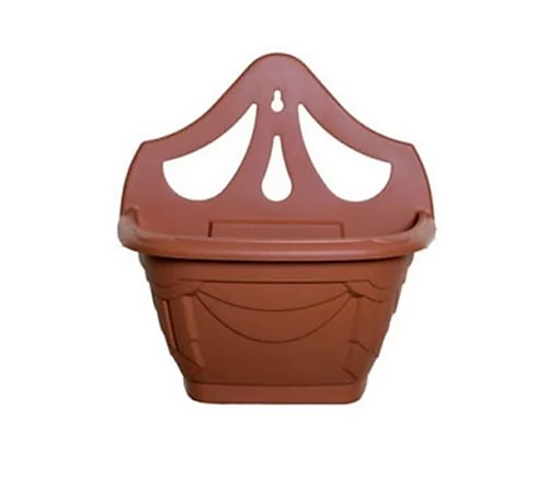 4 X Small 31cm Venetian Wall Planter Basket Garden Pot Plastic Terracotta Colour 2 4 X Small 31cm Venetian Wall Planter Basket Garden Pot Plastic Terracotta Colour - Image 2