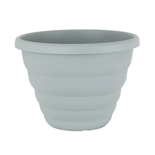 4 X Wham Beehive 48cm Round Recycled Plastic Pot Cement Grey 2 4 X Wham Beehive 48cm Round Recycled Plastic Pot Cement Grey - Image 2