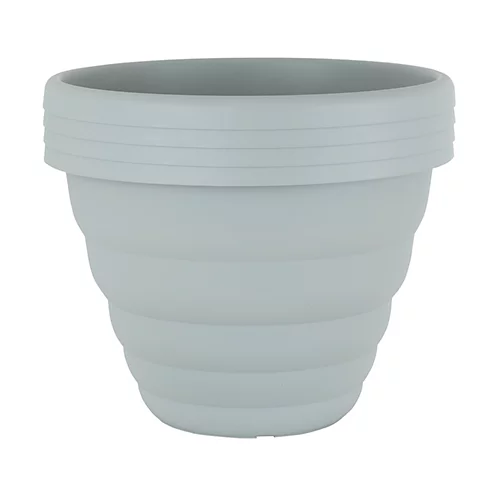 4 X Wham Beehive 48cm Round Recycled Plastic Pot Cement Grey 3 4 X Wham Beehive 48cm Round Recycled Plastic Pot Cement Grey - Image 3