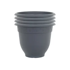 4 X Wham Bell Pot 36cm Round Recycled Plastic Planter Slate 6 4 X Wham Bell Pot 36cm Round Recycled Plastic Planter Slate -Outsunny Garden Zone 4 x wham bell pot 36cm round recycled plastic planter slate5057604105124 03c MP