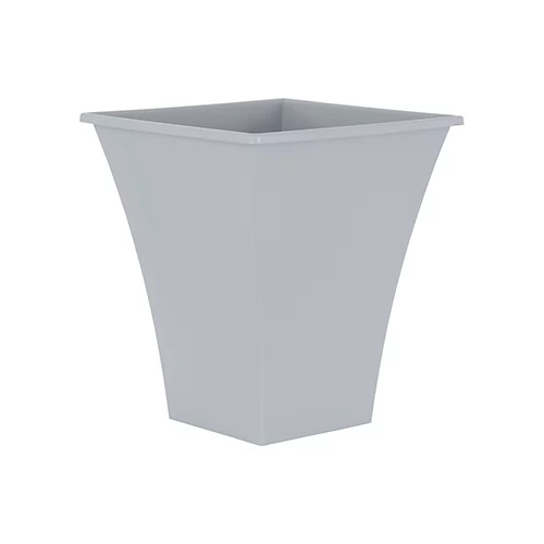 4 X Wham Metallica 28cm Square Recycled Plastic Planter Upcycle Grey 2 4 X Wham Metallica 28cm Square Recycled Plastic Planter Upcycle Grey - Image 2