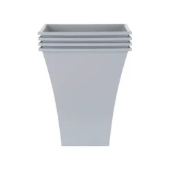 4 X Wham Metallica 28cm Square Recycled Plastic Planter Upcycle Grey 7 4 X Wham Metallica 28cm Square Recycled Plastic Planter Upcycle Grey -Outsunny Garden Zone 4 x wham metallica 28cm square recycled plastic planter upcycle grey5057604112849 04c MP