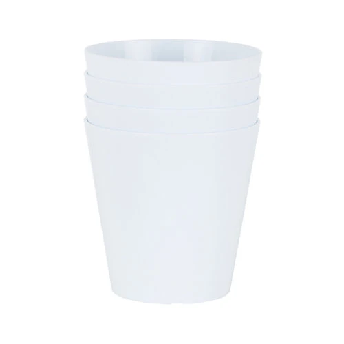 4 X Wham Studio 16cm Round Plastic Planter Ice White 3 4 X Wham Studio 16cm Round Plastic Planter Ice White - Image 3