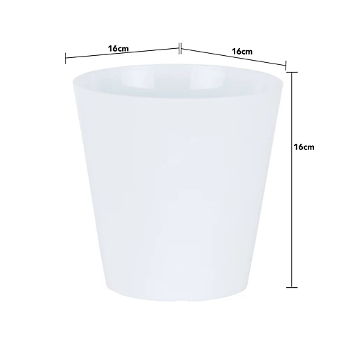 4 X Wham Studio 16cm Round Plastic Planter Ice White 4 4 X Wham Studio 16cm Round Plastic Planter Ice White - Image 4