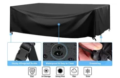 420D Oxford Fabric Waterproof Furniture Cover 270x180x89CM -Outsunny Garden Zone 420d oxford fabric waterproof furniture cover 270x180x89cm8710231520612 04c MP