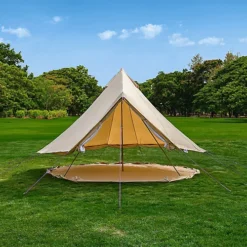 4m Bell Tent - Fire Retardant Cotton 320 - With Flap 7 4m Bell Tent - Fire Retardant Cotton 320 - With Flap -Outsunny Garden Zone 4m bell tent fire retardant cotton 320 with flap0604565620477 04c MP