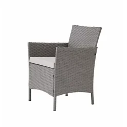 5 Piece Rattan Garden Lounge Set Outdoor Patio With Bench & Table , Grey -Outsunny Garden Zone 5 piece rattan garden lounge set outdoor patio with bench table grey5060678409487 04c MP