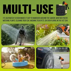 50 Ft Expandable Flexible Hosepipe Garden Hose Pipe Magic Snake And Gun Watering Outdoor -Outsunny Garden Zone 50 ft expandable flexible hosepipe garden hose pipe magic snake and gun watering outdoor5056316718752 03c MP