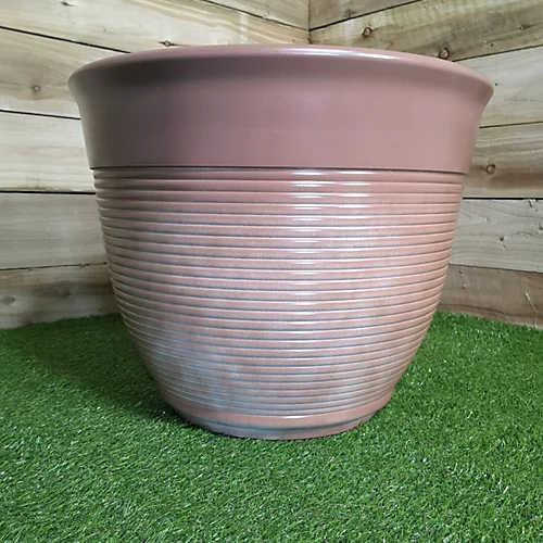 50 X 39cm Large Glazed Ceramic Effect Plastic Decorative Garden Plant Pot Planter 3 50 X 39cm Large Glazed Ceramic Effect Plastic Decorative Garden Plant Pot Planter - Image 3
