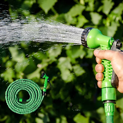 50FT Green Expandable Magic Garden Heavy Duty Hose Pipe With Spray Gun 1 50FT Green Expandable Magic Garden Heavy Duty Hose Pipe With Spray Gun