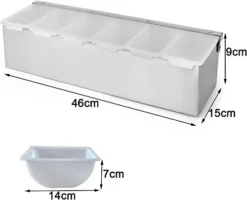6 Compartment Tray For Pizza Toppings - Stainless Steel Picking Pizza Oven Station -Outsunny Garden Zone 6 compartment tray for pizza toppings stainless steel picking pizza oven station5060379019626 03c MP