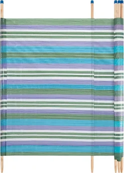 6 Pole Wooden Windbreak Beach Camping Windbreaker Sun Wind Shelter Striped 5ft High X 12ft Long Green -Outsunny Garden Zone 6 pole wooden windbreak beach camping windbreaker sun wind shelter striped 5ft high x 12ft long green7860103620757 03c MP