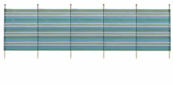 6 Pole Wooden Windbreak Beach Camping Windbreaker Sun Wind Shelter Striped 5ft High X 12ft Long Green -Outsunny Garden Zone 6 pole wooden windbreak beach camping windbreaker sun wind shelter striped 5ft high x 12ft long green7860103620757 04c MP
