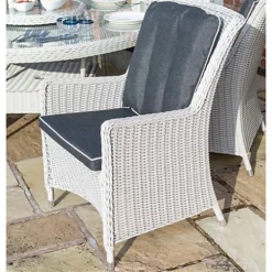 6 Seater Natural Putty Grey Weave Garden Dining Set -Outsunny Garden Zone 6 seater natural putty grey weave garden dining set0792273864600 03c MP